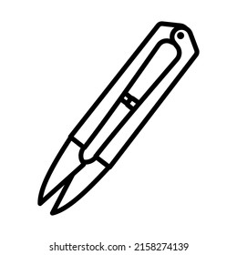 Seam Ripper Icon. Bold outline design with editable stroke width. Vector Illustration.