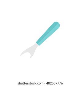 Seam ripper icon in flat color style. Sewing tailor dressmaker fashion
