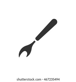 Seam ripper icon in single grey color. Sewing tailor dressmaker fashion
