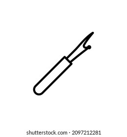 Seam ripper line icon design vector template