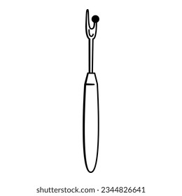 Seam ripper on white background.