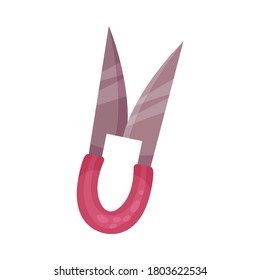 Seam Ripper as Professional Sewing Accessory Vector Illustration