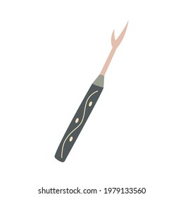 Seam ripper tool. Colorful vector illustration in hand drawn style isolated single