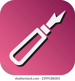 Seam Ripper Vector Glyph Gradient Background Icon For Personal And Commercial Use.
