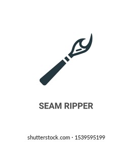 Seam ripper vector icon on white background. Flat vector seam ripper icon symbol sign from modern sew collection for mobile concept and web apps design.