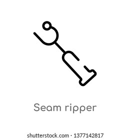 seam ripper vector line icon. Simple element illustration. seam ripper outline icon from sew concept. Can be used for web and mobile