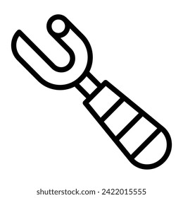 Seam Ripper Vector Line Icon Design