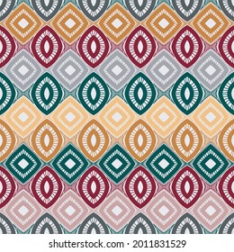 Nahtlose, handgezeichnete Vektormuster mit rhombus Elementen in Pastellfarben. Geometrisches Ornament. Für die Gestaltung von Textilien, Papier, Notebooks, gedrucktem Verpackungspapier. Gut für Strickwaren.