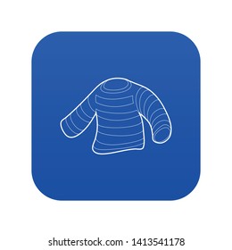 Seaman clothes icon blue vector isolated on white background
