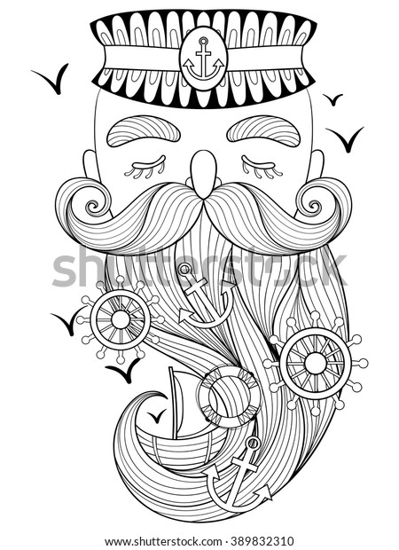 Seaman Vector Old Sailor Illustration Seaman Stock Vector (Royalty Free ...