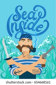 Seamen with Lettering