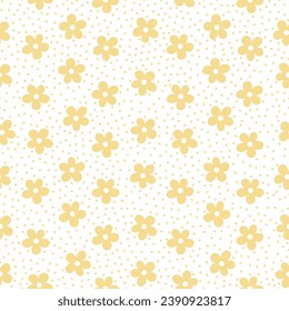 Patrón de mareo con flores beige