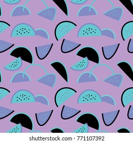 Seamess vector pattern watermelon blue