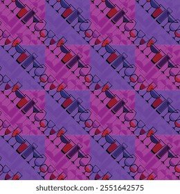 Seamlass pattern with drink glasses