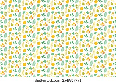 Seamleass leaf pattern : Small Vintage Floral Seamless Pattern ,for print on fabric, textile, book cover, packaging, wedding invitation