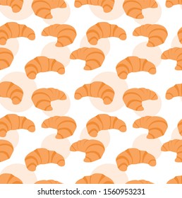 seamleass pattern : croissants Seamless Pattern ,for print on fabric,textile,book cover ,packaging , wedding invitation