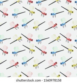 seamleass pattern : dragonfly Seamless Pattern ,for print on fabric,textile,book cover ,packaging , 
