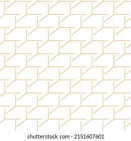 Seamlees geometric pattern with golden lines