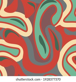 Seamles abstract urban colorful pattern with wave shapes