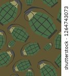 Seamles camouflage patern with grenades.Vector illustration
