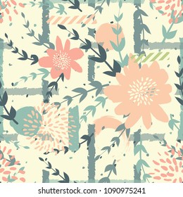 Seamles cute floral pattern