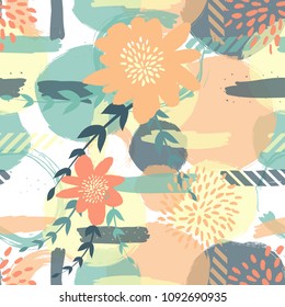 Seamles cute floral pattern