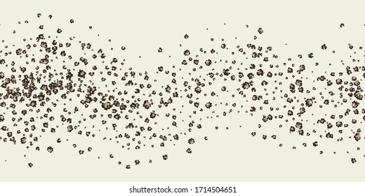 Seamles faux leopard skin pattern with hand drawn dark spots. Abstract animal print. Illustration animal repeat surface pattern. Vector template for the design of fabrics, bags, furniture trim