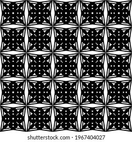 Seamles geometric pattern, black and white seamless fabric print
