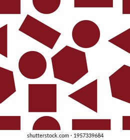 seamles geometric pattern in red, white background, for the background