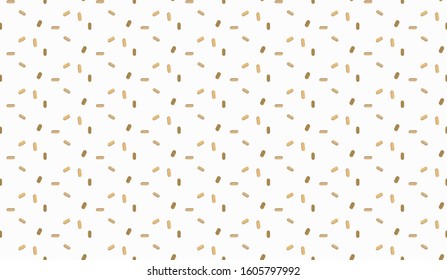 seamles minimalistic golden pattern with white background