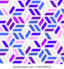 Seamles modern abstract background of colorful geometric shapes. Mosaic geometric background. Template for your design tile, wallpaper, fabric, textile, cover. Vector illustration