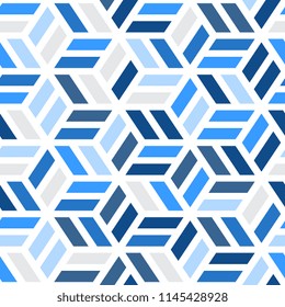 Seamles modern abstract background of colorful geometric shapes. Mosaic geometric background. Template for your design tile, wallpaper, fabric, textile, cover. Vector illustration
