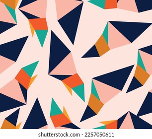 seamles patern ruptured, shatter, splinter shape, design element. Random geometric, angular abstract art