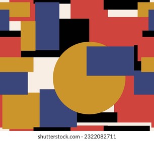 seamles pattern art style geometric squares