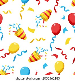 seamles pattern birthday themed background vector