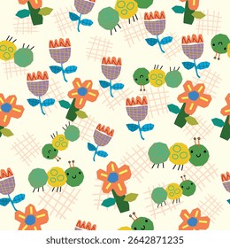 padrão de costura com estilo infantil