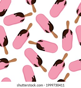 seamles pattern chocolate ice cream