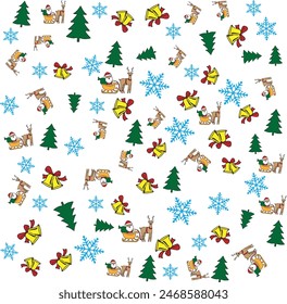 Seamles pattern Christmas background design 
