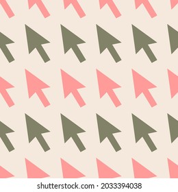 seamles pattern, colorful unique background with cursor icon