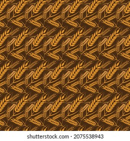 Seamles pattern design in the form of a pile of wheat
