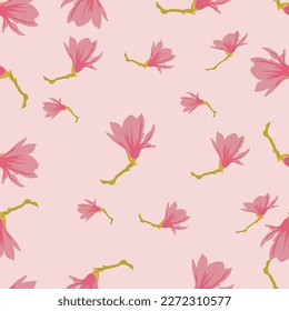 Seamles pattern , digitally created beautiful flowers pattern. vector flowers pattern for fashion, textiles and interiors. delicate floral motif on pink background.