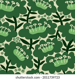 Seamles pattern flower.Hand drawn print of textile.Vintage floral design.Vector illustration.
