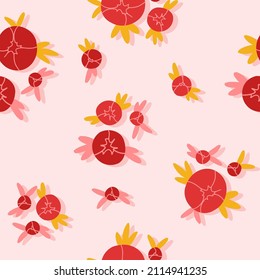 los marineros se caracterizan por las flores. ilustración plana aislada en fondo rosa.