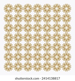 Seamles pattern flowers gold colour