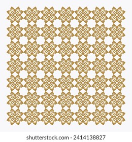 Seamles pattern flowers gold colour
