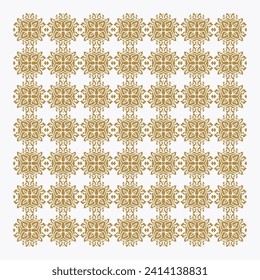 Seamles pattern flowers gold colour