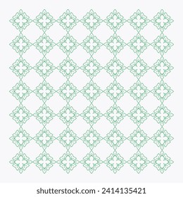 Seamles pattern flowers green colour