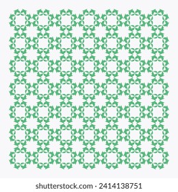 Seamles pattern flowers green colour