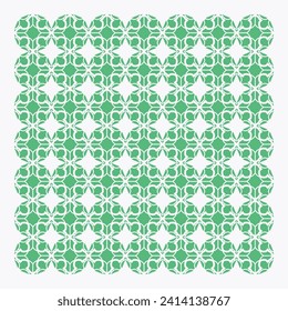 Seamles pattern flowers green colour
