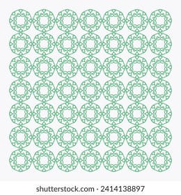 Seamles pattern flowers green colour